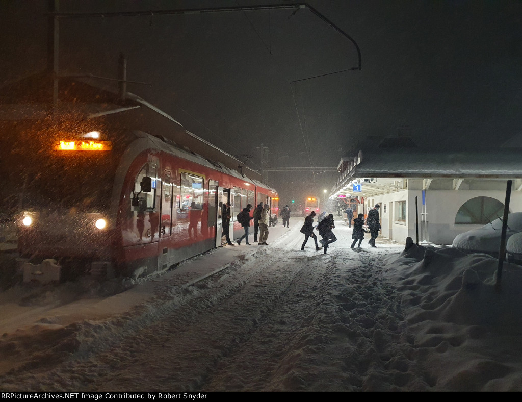 St. Cergue station in winter